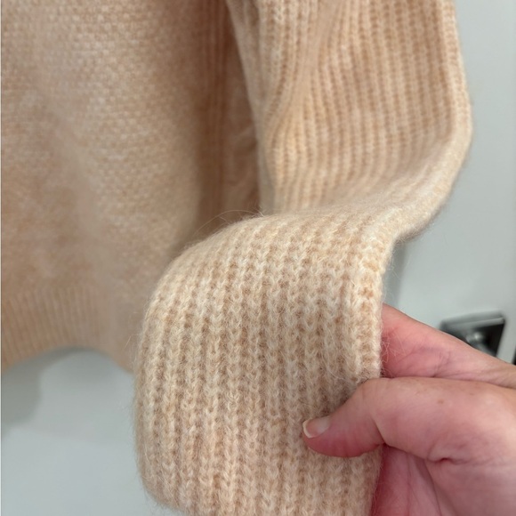 Madewell Wool Alpaca Cable Havener Pullover Sweater in Heather Powder Size XS - Picture 7 of 14